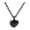 Black, variant on Cremation Jewelry Necklace Ash Necklace Heart-shaped Eternal Stainless Steel Minimalist Memorial Gift for Women Men