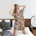 thumbnail image 5 of Vsdghe Cartoon Avocados Pattern Women's Pajama Set,Short Sleeve Sleepwear 2 Piece Pjs Lounge Sleepwear Sets-XX-Large, 5 of 6