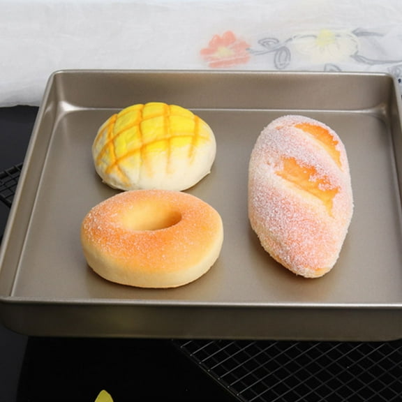 Raindrops Non-Stick Cookie Baking Sheet Tray Golden Steel 11.3x11.3x1.2in Oven Bakeware Set