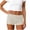 Khaki, variant on Striped Mini Shorts Womens Fold Over Stretchy Mid Waist Yoga Summer Lounge Micro Bottoms Rollover Shorts (2XL, Khaki)