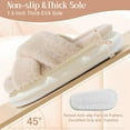 thumbnail image 4 of Womens Slippers Fuzzy Slippers House Slippers Plush Furry Fur Open Toe Cozy Memory Foam House Slippers for Women,Fluffy Slippers for Womens and Girls Thick Sole, 4 of 7
