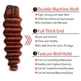 thumbnail image 2 of Brazilian Loose Deep Wave Human Hair Bundles with Closure 12 Reddish Brown 3Bundles With Lace Closure 33b# Brown Human Hair Loose Wave Bundles 16 18 20 with 16inch, 2 of 8