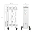 thumbnail image 4 of Costway Radiateur Portable 1500W à Huile avec Thermostat Réglable Blanc, 4 of 10