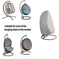 thumbnail image 3 of Outdoor Furniture Cover - Garden Rattan Wicker Waterproof Hanging Chair Furniture Cover - Egg Protective Cover Chair - 210D Oxford Polyester PVC Cover - Gray, 3 of 5