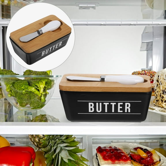 SEWCHICS Butter Dishes Butter Holder with Cutter Stainless Steel 1 Set