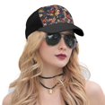thumbnail image 5 of Naloa Vintage Floral Adult adjustable Print Baseball Hat, Patchwork curved brim baseball capfor Men and Women, One Size, 5 of 5