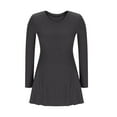 thumbnail image 5 of Zedker Long Sleeve Sweater Dress Fall Dresses 2025 V Neck Empire Waist Dresses Women Casual Dress, Plus Size Dark GrayXXL, 5 of 8