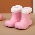 thumbnail image 3 of LYHaoo Warm Boots for Girls Kids Rain Boots For Girls Winter Snow Boots With Warm Comfortable Rubber Booties Toddler Outdoor Play Shoes Sizes 2.5 Pink(10.5-11 Years), 3 of 3