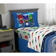 PJ Masks Kids Twin Bed in a Bag, Comforter and Sheets, Blue, Hasbro
