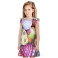 thumbnail image 1 of Vsdgher Œufs de Pâques Colorés pour Filles Chemises de Nuit Manches Courtes à Volants Robe de Nuit Pyjama pour Fête Pyjama-TTG, 1 of 6