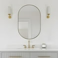 thumbnail image 2 of ANDY STAR Gold Oval Mirror,24x36x1 Bathroom Mirror in Stainless Steel Metal Frame, 2 of 8