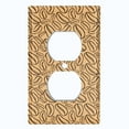 thumbnail image 2 of Metal Light Switch Wall Plate Outlet Cover (Coffee Espresso Mocha Bean Light Brown Pattern - Single Duplex), 2 of 2