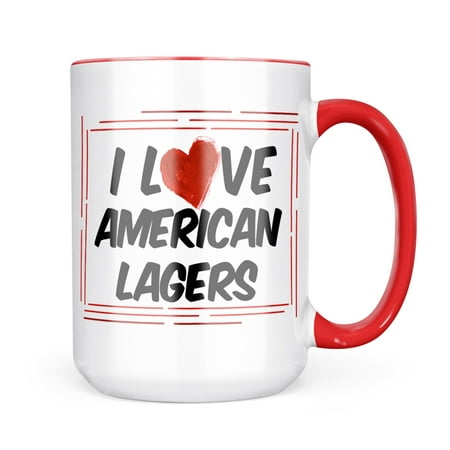 

Neonblond I Love American Lagers Beer Mug gift for Coffee Tea lovers