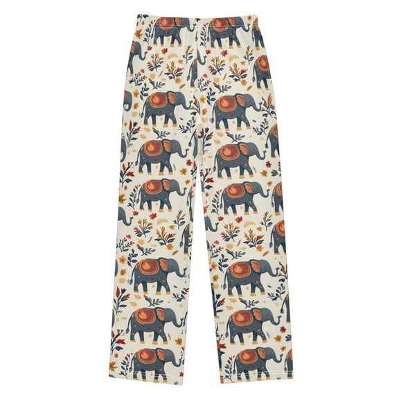 joogoo Ethnic Cute Elephant Pajama Pants Pj Bottoms Sleepwear Lounge L