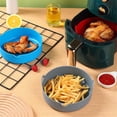 thumbnail image 1 of Silicone Air Fryer Paper Oven Baking Tray Pizza Fried Chicken Baking Tool Easy to Clean Airfryer Grill Pan Silicone BasketBlueAustralia He Qiyong unisex, 1 of 1