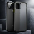 thumbnail image 5 of For Apple iPhone 12 Pro / iPhone 12 6.1 inch Slim Transparent Matte Colored Frame Shockproof Hybrid Case Cover Black, 5 of 7