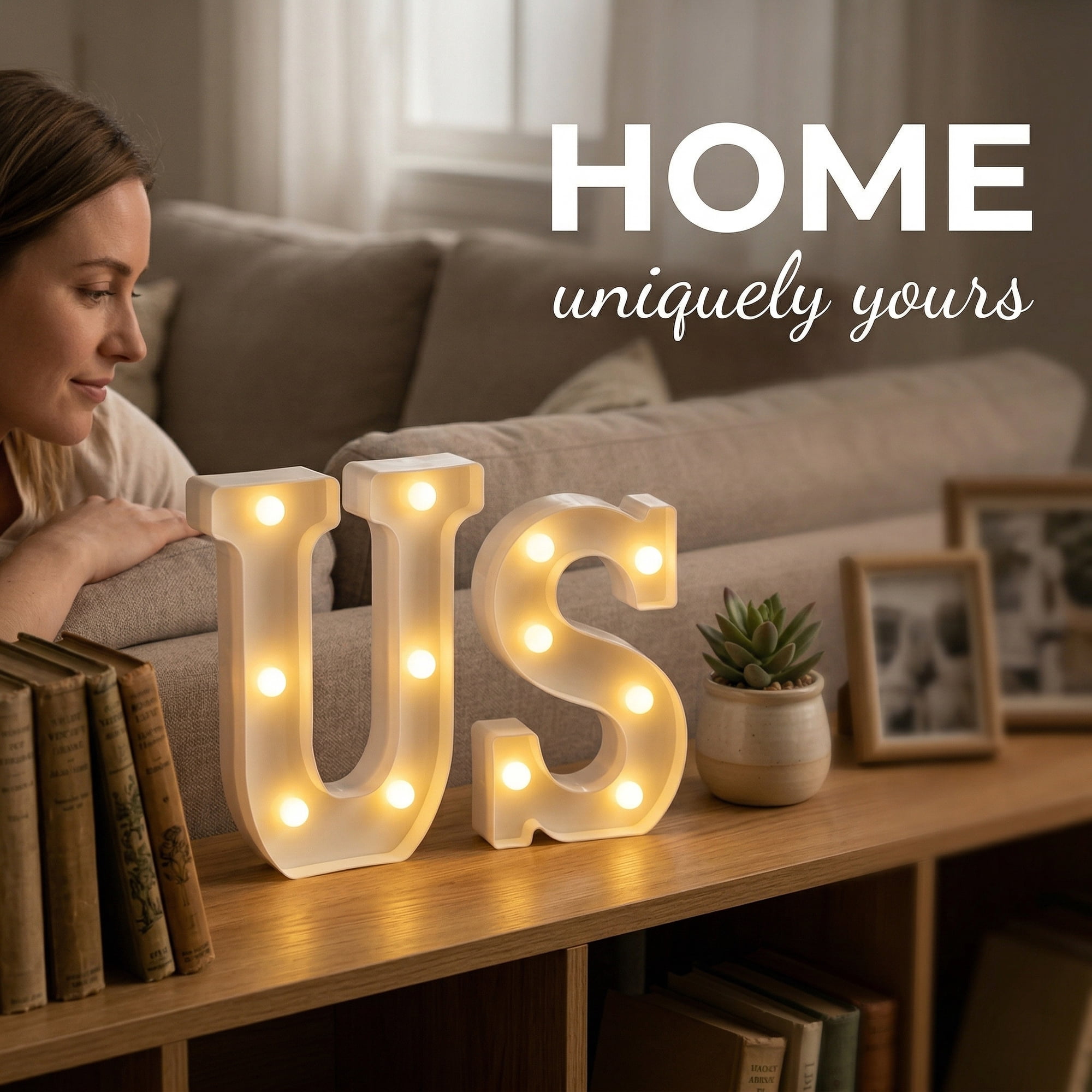 Unique Bargains Marquee Letters With Lights LED Light Up Signs Letter U 5.5"L x 1.3"W x 8.1"H