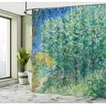 thumbnail image 4 of Ambesonne Painting Shower Curtain, Impressionist Countryside, 69"Wx70"L, Jade Green Azure Blue, 4 of 4