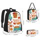 thumbnail image 2 of Balery Fall Pumpkins Mochila Escolar 3 en 1 para Niños - Mochila Resistente con Lonchera Térmica y Estuche - Mochila Escolar para Niños y Niñas, 2 of 7