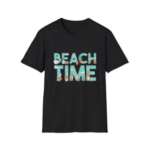 Summer Sunshine Sand Ocean Flip Flop Graphic Novelty T-Shirt