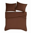thumbnail image 4 of Brooklyn Loom Classic Cotton 200 Thread Count Solid 100% Cotton Percale 3-Piece Full/Queen Duvet Set in Brown, Cotton , Adult, All Season, OEKO-TEX Certified, 4 of 10