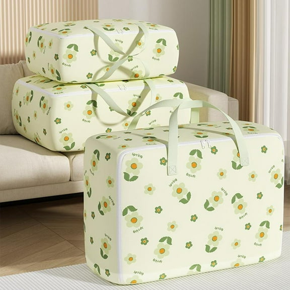 Clearance of savings! Heavy Duty Storage With Reinforced Handles Extra Large Storage Bags For Clothes Tote Bag Thickened Double Zipper For Space Saving Travel on Clearance!