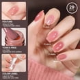 thumbnail image 2 of Saviland Jelly Gel Nail Polish Set - 6 Colors Pink Nudes Transparent U V/LED Soak-off Gel Nail Polish Kit Nail Art Need Nail Lamp, 2 of 7