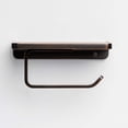 thumbnail image 3 of Linkaa Bronze Toilet Paper Holder with Shelf Oil Rub Bronze,Wall Mount Tissue Roll Dispenser Phone Storage for Bathroom Kitchen Washroom Wall丨Heavy Duty Zinc Alloy, 3 of 4
