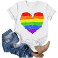 thumbnail image 2 of JIRNDf T-Shirt pour Femmes Hauts Tendance Été Imprimé Floral Col Rond Décontracté Manches Courtes Confortable Élégant Mignon T-Shirts Graphiques pour Femmes Chemises Blanc TTG, 2 of 4