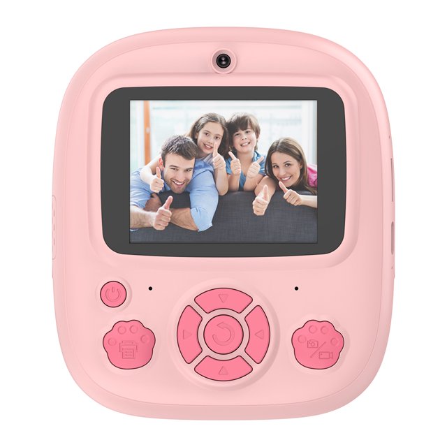 Kids Instant Print Camera 12MP HD 1080P Child Camera 2.4 Inch Screen (Pink)