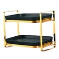 thumbnail image 2 of GUOOL 2 Layer Storage Rack Counter Bathroom Shower Shelf Desktop Vanity Tray for Dark Green, 2 of 6