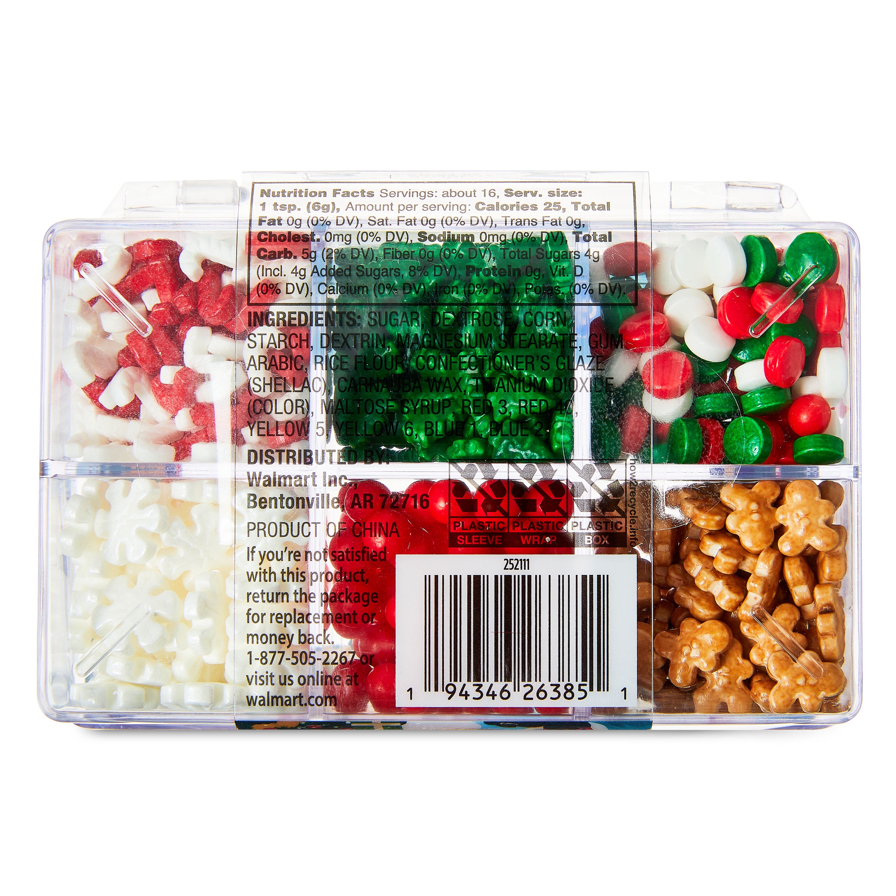 Great Value Classic Holiday Decorating Pieces, 3.35 oz