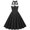 DT-Black, variant on DailyTrove Women's Polka Dot Swing Dress-Halter Neck-Fit & Flare-Cotton-for Retro Party/Summer Outing-Timeless Design