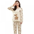 thumbnail image 2 of Pyjama d'Automne et d'Hiver pour Femmes à Manches Longues avec Imprimé de Dessins Animés, Ensemble de Vêtements de Nuit Amples et Doux, 2 of 10