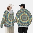 thumbnail image 6 of Fotbe Round Mandala1 Men's Women's UPF 50+ Sun Protection Jacket Hooded Cooling Shirt with Pockets Hiking Outdoor Performance-3X-Large, 6 of 9