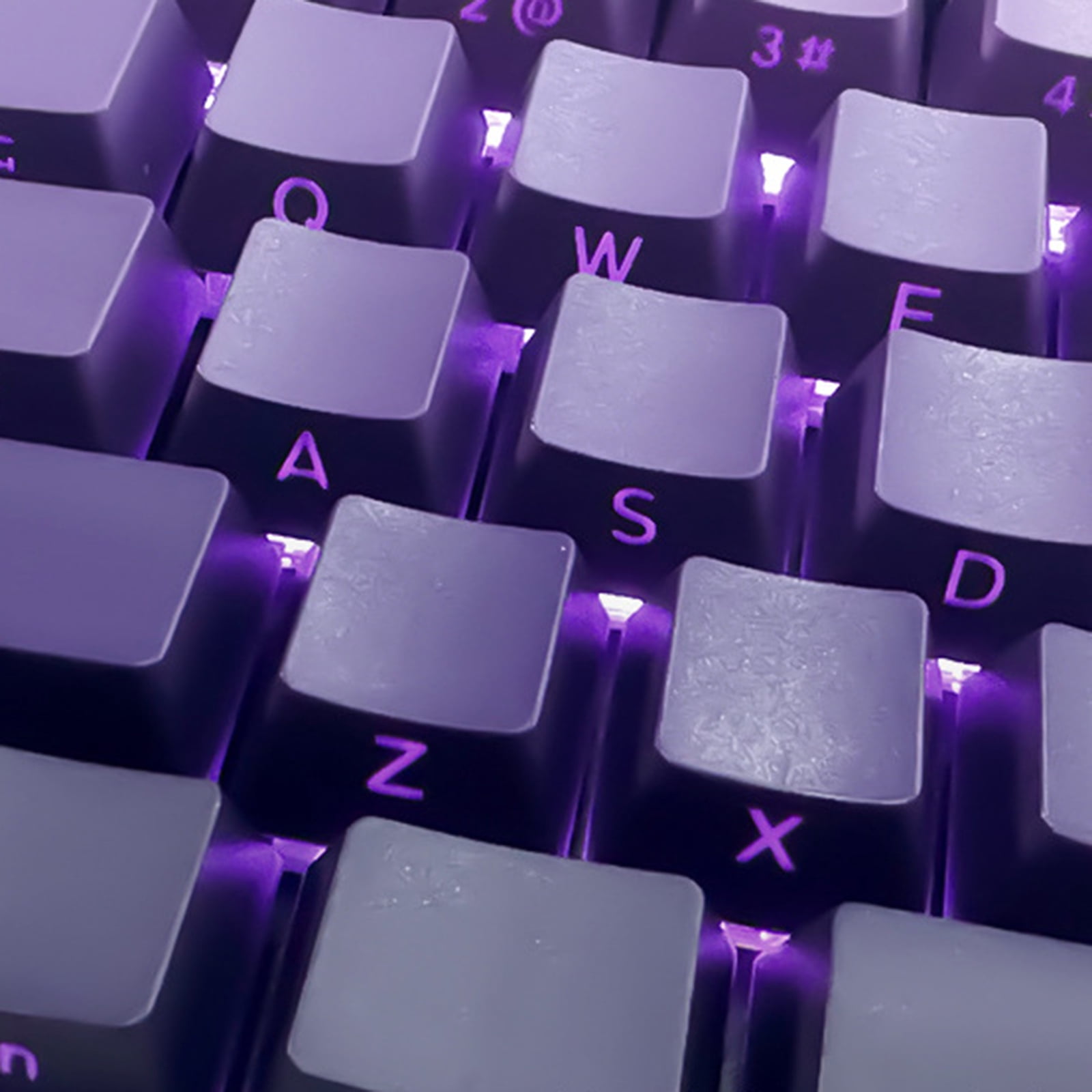 Purplee Gradients Original Height Keycaps 134Keys Shining Through Backlit keycapst for 60 80 61 64 68 75 Mechanical Keyboards