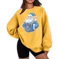 thumbnail image 2 of FDGIU Women's Funny Christmas Graphic Sweatshirt - Plus Size Crewneck Long Sleeve Pullover, Casual Comfy Holiday Tunic Blouse, 2 of 5