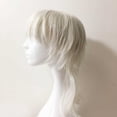 thumbnail image 5 of Nevermindyrhead White Mullet Wig, Medium Straight Layered Wig with Fringe Bangs, Synthetic  Cosplay Costume Wig for Men Women, 5 of 8