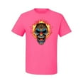 thumbnail image 2 of Flaming Laughing Fierce Clown | Mens Cars and Trucks Graphic T-Shirt, Neon Pink, X-Large, 2 of 3