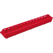 Miller Manufacturing Plastic Flip Top Poultry Feeder, Red