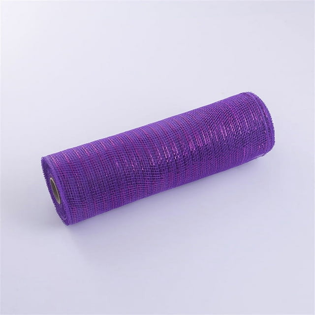 XmhyTop-A Cinta de malla decorativa para coronas, 10 yardas para envolver regalos, lazos de flores, manualidades, color morado