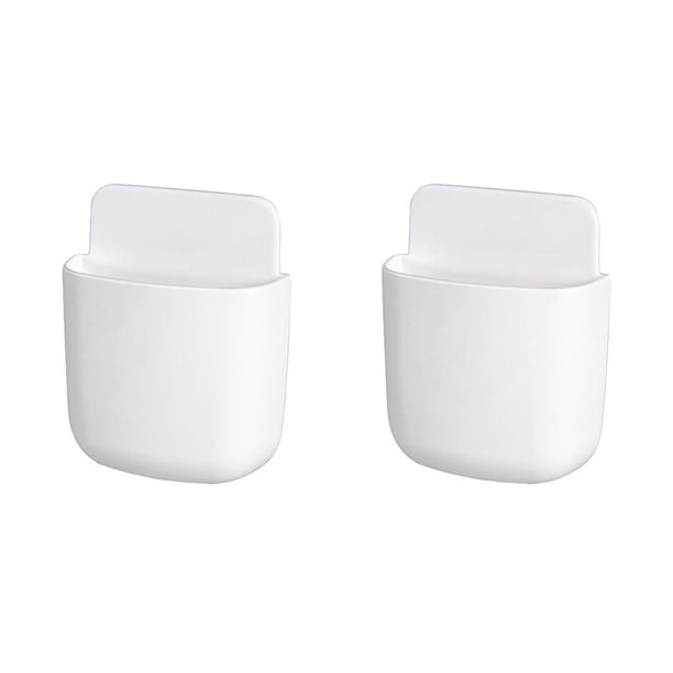 Monstrate 1 unidad de caja de almacenamiento montada en la pared, caja organizadora de almacenamiento de Control remoto para aire acondicionado, TV, Un blanco 2piezas Monstrate CBP148256