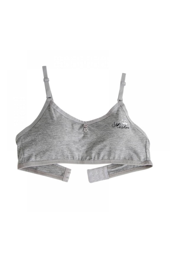 12-18 Years Old Popular Bra Girls Cotton Soft And Thick Cotton Short Bra With Adjustable Shoulder Straps
