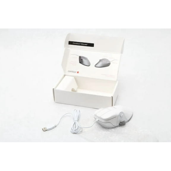 OLIVE- New Contour Design White Perfit Mouse Usb Ergonomic Pmo5-L-R Large Right Hand