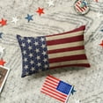 thumbnail image 3 of 4th of July Patriotic Independence Throw Pillow Cover, 12 x 20 Inch Memorial Day Stripes America Flag Stars Decor Cushion Case for Sofa Couch, 3 of 6