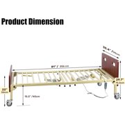Electric Hospital Beds for Home Use, 600LBS Capacity Adjustable Hospital Bed, Medical Bed Hospital Bed with Dual Powerful Motors, 80 L x 36 W (Without Mattress)
