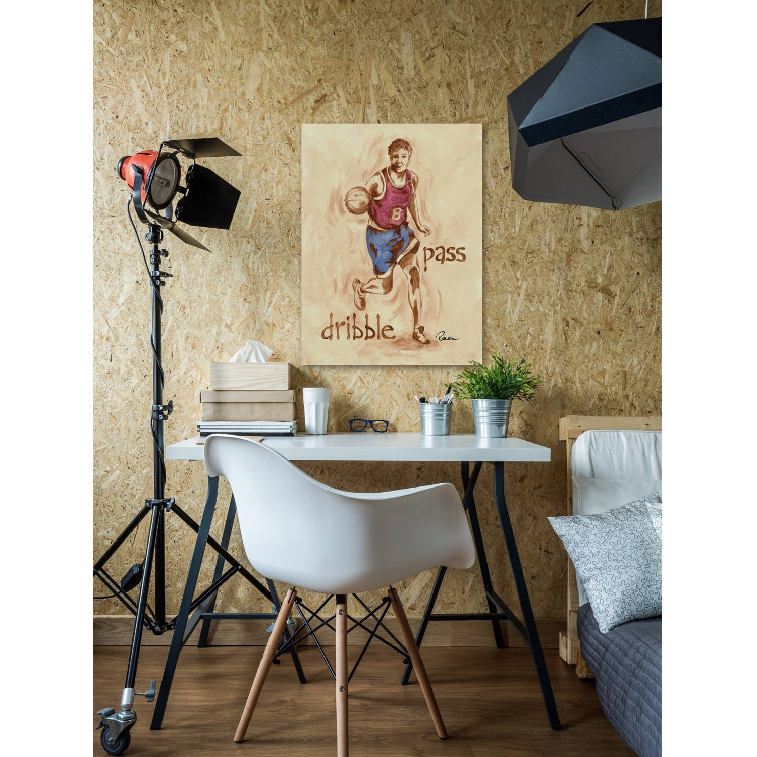 Marmont Hill "Hoopster" by Reesa Qualia Painting Print on Wrapped Canvas