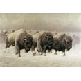 thumbnail image 2 of Lenders, E.W. 18x13 Black Ornate Wood Framed with Double Matting Museum Art Print Titled - In The Teeth of The Blizzard, 2 of 4