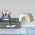 thumbnail image 2 of Estatua de escultura de cisne,Escultura de cisne para decoración del hogar Adorno de San Valentín,Estatua de ganso,figura acrílica,artesanía coleccionable,Banco pequeño,Taburete pequeño, 2 of 8