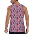 thumbnail image 3 of Xecao Strawberries Men's Tank Top Workout Quick Dry Sleeveless Gym Jogging Muscle Shirts Summer Swim Beach Tops, 3 of 9